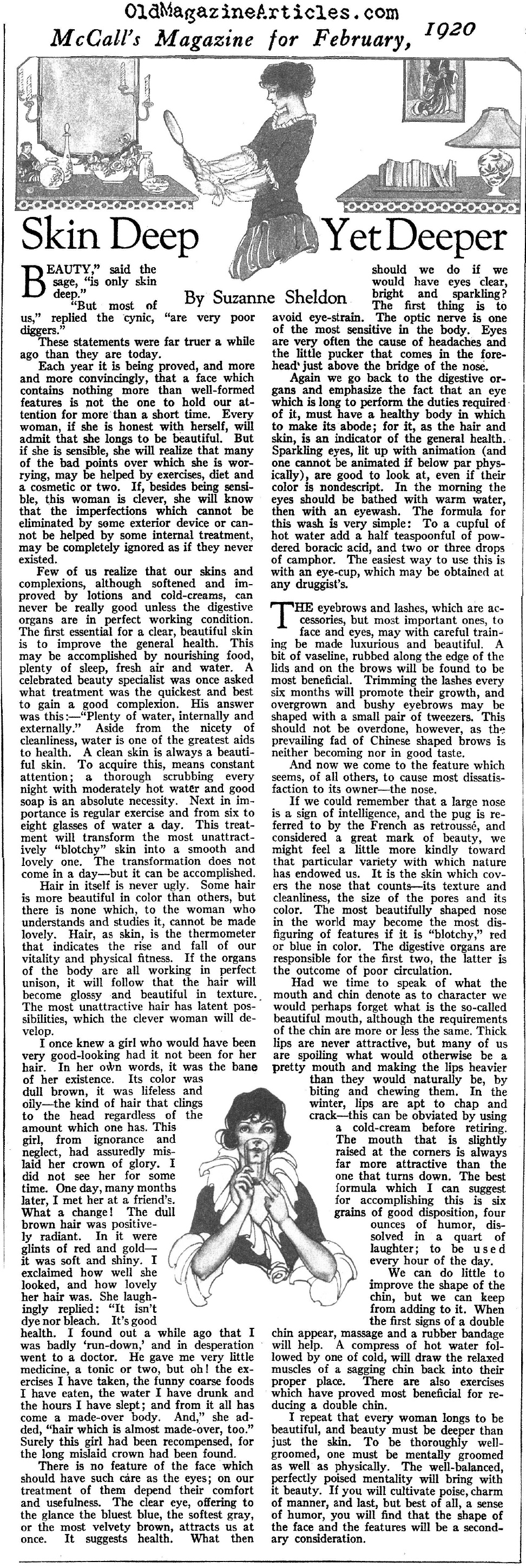 Timeless Advice Regarding Skin Care (McCall's Magazine, 1920)